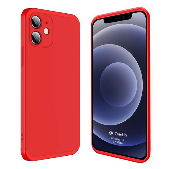 CaseUp Apple iPhone 12 Mini Kılıf Triple Deluxe Shield Kırmızı 1